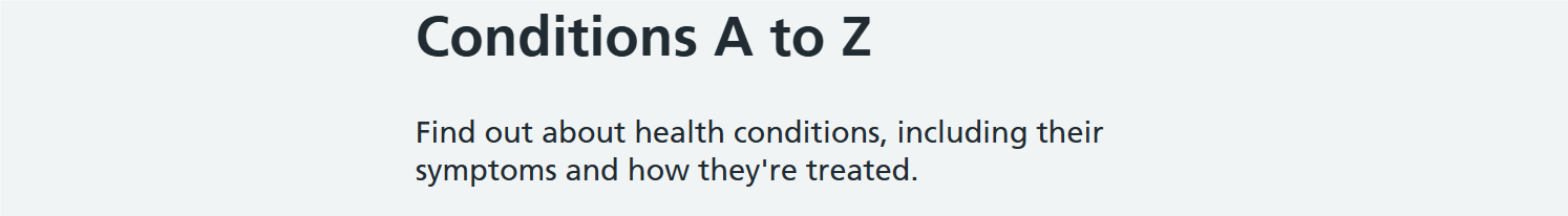 Conditions A-Z
